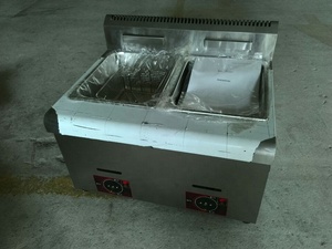 Bếp Chiên Phẳng 2 Giỏ Kiểm Soát Nhiệt Độ Công Nghiệp Phục Vụ Ăn Uống - Product Image 4