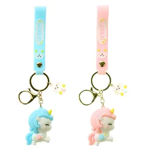 New Product Custom Promotional Gifts Cartoon Animal 2d Key Chain China Soft Keyring 3d Toy Rubber Pvc Keychain