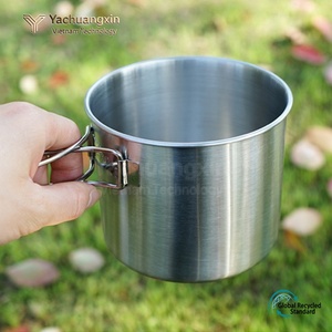 Ensemble de casseroles pliantes en acier inoxydable, rondes, portables, pour le camping, vaisselle au design minimaliste, passe au lave-vaisselle - Product Image 6