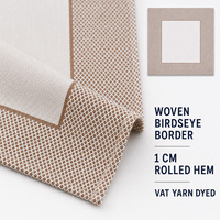 Serviettes en Coton Teint Fil à Fil 100% Coton, Motif Nid d'Abeille, 20x20 Pouces, 215 GSM, pour Hôtels, Restaurants, Blanchisseries Commerciales - Vente en Gros