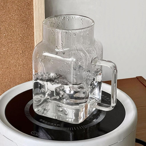 Thiết Kế Hiện Đại 620Ml Vuông Rõ Ràng Glass Iced Ly Cà Phê Cốc Cốc Cốc Với Nắp Bằng Gỗ Và Rơm Cho Nước Trái Cây Sữa Uống Trà - Product Image 5