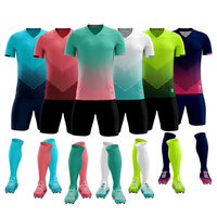 Nuevas Camisetas de Fútbol para Adultos, Impresas, Transpirables, de Secado Rápido, Manga Corta, Cuello en V, 100% Poliéster, Uniformes Personalizados para Equipos, OEM
