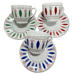 Bán buôn sứ nhà máy 90CC thiết kế cổ điển Espresso Cup Arabic gốm cốc cà phê và chiếc đĩa Bộ của 6 - Product Image 5