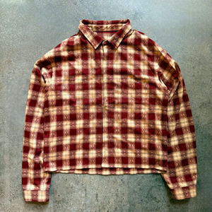 Personnalisé Unisexe Bouton Baggy Plaid Chemise à Manches Longues pour Hommes Coton Lavage À L'acide Détresse Flanelle Strass Revers Streetwear Chemises - Product Image 4