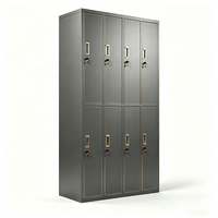 Armoire Métallique Premium Luxe Léger 8 Portes en Acier Épais (0,7 mm) pour Club de Luxe, Salle de Sport, Club de Golf, Bar