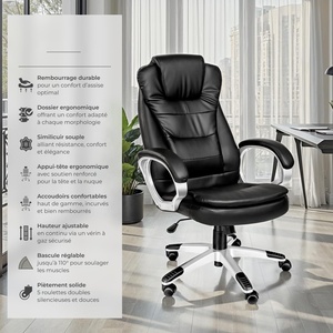 Chaise de bureau contemporaine et élégante, chaise de gaming pivotante pour ordinateur à domicile, offrant un confort pur, pour adultes, avec service client. - Product Image 3
