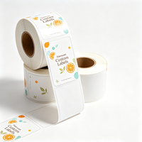 Étiquettes de thé aromatisé aux fruits Haoxuan OEM, film PET blanc brillant, impression UV sélective, autocollants adhésifs pour emballages de thé
