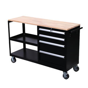 Armoire à outils robuste en gros, OEM, établi, plateau en bois de 25 mm, 4 tiroirs, capacité de charge de 300 kg, pour <span class=keywords><strong>atelier</strong></span>, garage, rangement - Product Image 2