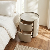 Station de sommeil intelligente, table de chevet ronde moderne avec tiroir pliable réglable, table de chevet pour chambre à coucher, meubles pour appartements