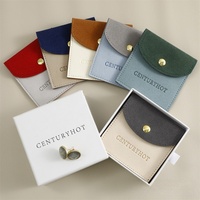 Pochettes à bijoux personnalisées en microfibre kaki emballage de bijoux pochette à bouton sacs pochette à bijoux en velours faite à la main avec logo