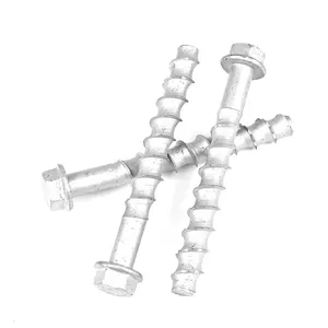 Flangia esagonale bullone per calcestruzzo in acciaio al carbonio M12 125mm bullone esagonale per calcestruzzo bullone di ancoraggio autofilettante