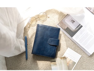 <span class=keywords><strong>Classeur</strong></span> en cuir PU vert menthe A6 personnalisé avec reliure à feuilles mobiles pour organisateur et fermoir domestique et professionnel - Product Image 4