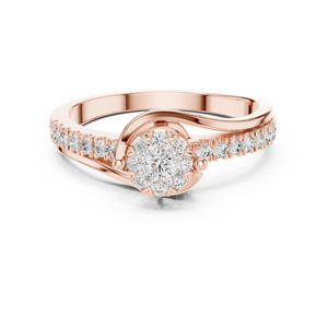 Elegante Anillo de Diamantes en Oro Rosa para Mujer, Joyería Brillante de Moda, Ideal para Bodas, Compromisos, Fiestas y Ocasiones Especiales - Product Image 4