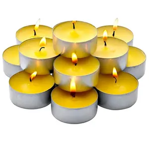 Wholesale 4hrs Burning Time White Colors Pressed 50PCS Tea Light Candle Home Decor