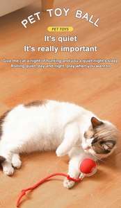 Jouet intelligent pour animaux de compagnie 360 °   Jouet interactif automatique pour chien, balle intelligente avec corde, jouets interactifs pour chat, chargeur USB, balle roulante pour chats - Product Image 2