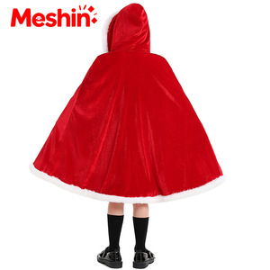 Costumes de Noël pour filles, déguisements de Père Noël en velours, robes de scène, jupes, polyester pour TV et cinéma - Product Image 2