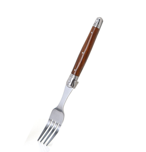 Juego de cubiertos de acero inoxidable con mango de plástico ABS color madera DF455 - Product Image 4