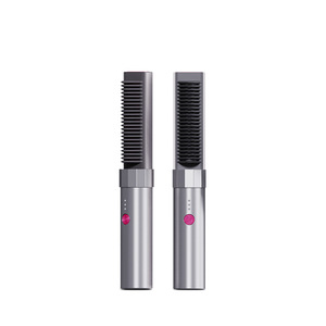 Brosse à cheveux mini portable ultra-légère sans fil en plastique avec chauffage PTC réglable et dents en acier inoxydable – Styler de voyage - Product Image 6