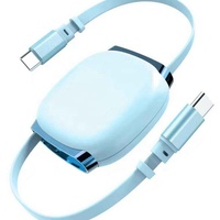 Cable de Datos USB-C a Tipo-C Magnético Retráctil de Ángulo Recto de 3 pies, 240W, 6A, Carga Rápida, TPE, con Logotipo Personalizado para Laptop, Cámara y Computadora