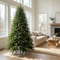 Sapin de Noël Artificiel Pré-éclairé de Qualité Commerciale, Technologie LED à Montage Rapide, Décoration de Luxe pour Hôtels et Centres Commerciaux