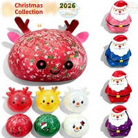 Nouveau jouet transfrontalier pour arbre de Noël, décoration en caoutchouc souple, cadeau de Noël, jouet anti-stress mini bonhomme de neige en forme de boule