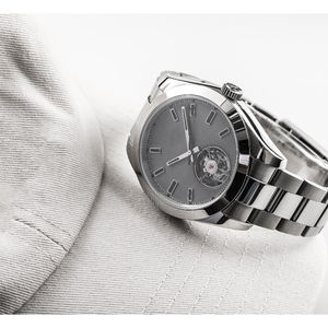 2025 montre-bracelet mécanique en acier pour hommes de luxe haut de gamme étanche montre Tourbillon unique Phase de lune fonction cadran 41mm bande - Product Image 6