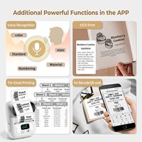 Imprimante d'Étiquettes Phomemo M110, Imprimante d'Étiquettes Adhésives Code-Barres, QR Code pour Expédition, Vêtements, Courrier, pour Téléphone et PC