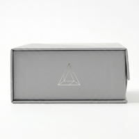 Boîte cadeau de luxe avec logo personnalisé, boîte en carton gris magnétique, boîte d'emballage pliable, vente en gros pour l'électronique, les bijoux, les coffrets cadeaux