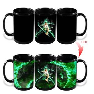 Nueva Taza de cerámica creativa Anime <span class=keywords><strong>One</strong></span> Pieced 3D Taza que cambia de color Cerámica Luffy Zoro Sanji Edward Newgate <span class=keywords><strong>Tazas</strong></span> de café mágicas Anime - Product Image 2