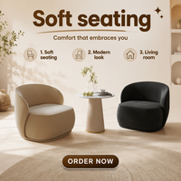 Fauteuil individuel design style crème pour réception d'hôtel, salon de beauté ou espace d'attente