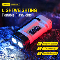 Lampe de poche LED d'extérieur portable multifonctionnelle mini lampe de poche LED rechargeable EDC en alliage d'aluminium avec clip et aimant