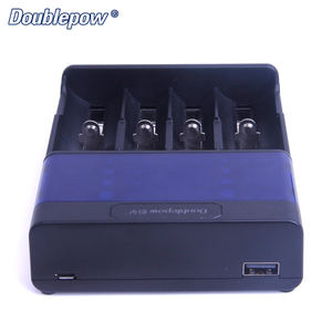 Doublepow ชาร์จแบตเตอรี่สมาร์ทยูเอสบีแบบพกพาได้4ช่องชาร์จแบตเตอรี่ AA AAA 1.2V Ni-mh <span class=keywords><strong>NiCd</strong></span> 3.7V Li-ion พร้อมจอแสดงผล LED อิสระ - Product Image 3