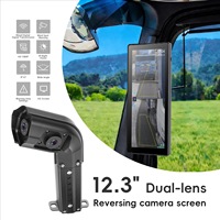 Écran tactile numérique filaire de 12,3 pouces pour camion, enregistreur DVR, moniteur de détection d'angle mort BSD