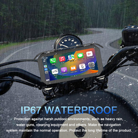 Navegador GPS para Motocicleta con Pantalla IPS HD de 6.25 Pulgadas, Resistente al Agua IP67, Inalámbrico, Android Auto, Carplay Portátil