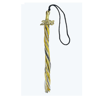 Grossiste – Pompon de remise de diplôme scolaire avec breloque annuelle, couleurs personnalisables, en rayonne, accessoires unisexes