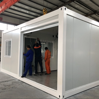 DXH Entrée de garage personnalisée préfabriquée petites maisons conteneur salle de bain moderne préfabriqué paquet plat petites maisons avec un deux chambres à coucher