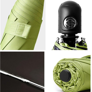 Parapluie pliant 5 sections en alliage à 8 baleines, ouverture automatique, taille adulte compacte, revêtement noir, protection UV, double usage, idéal comme cadeau, vente en gros - Product Image 3