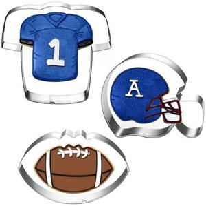 Les <span class=keywords><strong>emporte</strong></span>-pièces dans les formes d'un casque de football américain, un maillot de football américain et un football américain - Product Image 1
