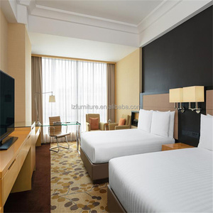 OEM ODM Factory Direct Low Price Bedroom Furniture Custom MDF Panel Wood Frame Hotel <b>Queen</b> <b>Bed</b> with Complete Bedding Set - Product Image 2