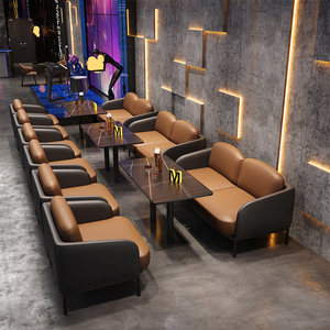 Ensemble de canapés et fauteuils de bar modernes personnalisés en gros pour hôtels, salles de réception, karaokés, pubs et tables de bar en ardoise - Product Image 3