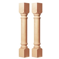Piliers et balustres en bois massif Escaliers de luxe Décoratifs en bois sculpté Grande colonne en bois Roman Newel Post Colonne Broche Colonne