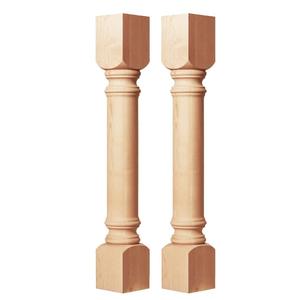Pilares y balaustres de madera maciza, escaleras de lujo, madera decorativa tallada, columna grande, columna romana de madera, columna de poste, columna de husillo - Product Image 2