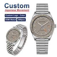 Usine de montres sur mesure, fabrication de montres professionnelles à marque privée, montre de plongée GMT NH34 sur mesure, montre automatique à double fuseau horaire GMT