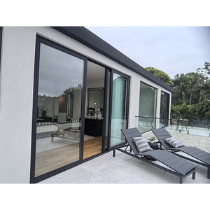 Vente en gros de design moderne en aluminium grande <span class=keywords><strong>porte</strong></span> d'entrée en verre doubles portes coulissantes en verre pour les maisons vente d'usine <span class=keywords><strong>sur</strong></span> les nouvelles tendances - Product Image 5