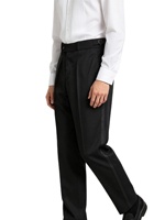 Pantalon de smoking sur mesure en satin à rayures latérales pour homme, coupe droite, idéal pour mariage, vente en gros, fabrication ODM
