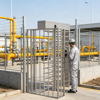 Fail-Safe Single Passage Bi-directional Full Height Turnstile Gate RFID for Nuclear Power Plant Projects