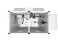 Cabine WC préfabriquée mobile et portable pour toilettes publiques, idéale pour parcs, hôtels et utilisation extérieure