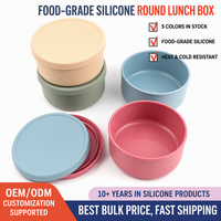 Boîte à lunch pliable en silicone 700 ml - Boîte bento compressible et pliable, étanche, gain de place, idéale pour le bureau, l'école et les voyages