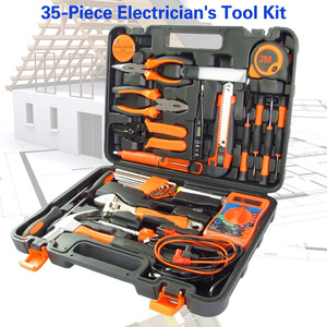 Kit de Herramientas Multiusos con Multímetro, Juego de Reparación Eléctrica de Acero para Electrónica y Mantenimiento de Computadoras - Product Image 3