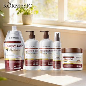 KORMESIC - Set de Cuidado Capilar sin Enjuague con Colágeno y Biotina, Mascarilla Capilar de Queratina Hidratante, Reparadora y Calmante, Champú y Acondicionador - Product Image 1